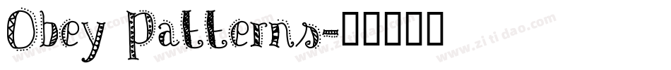 Obey Patterns字体转换